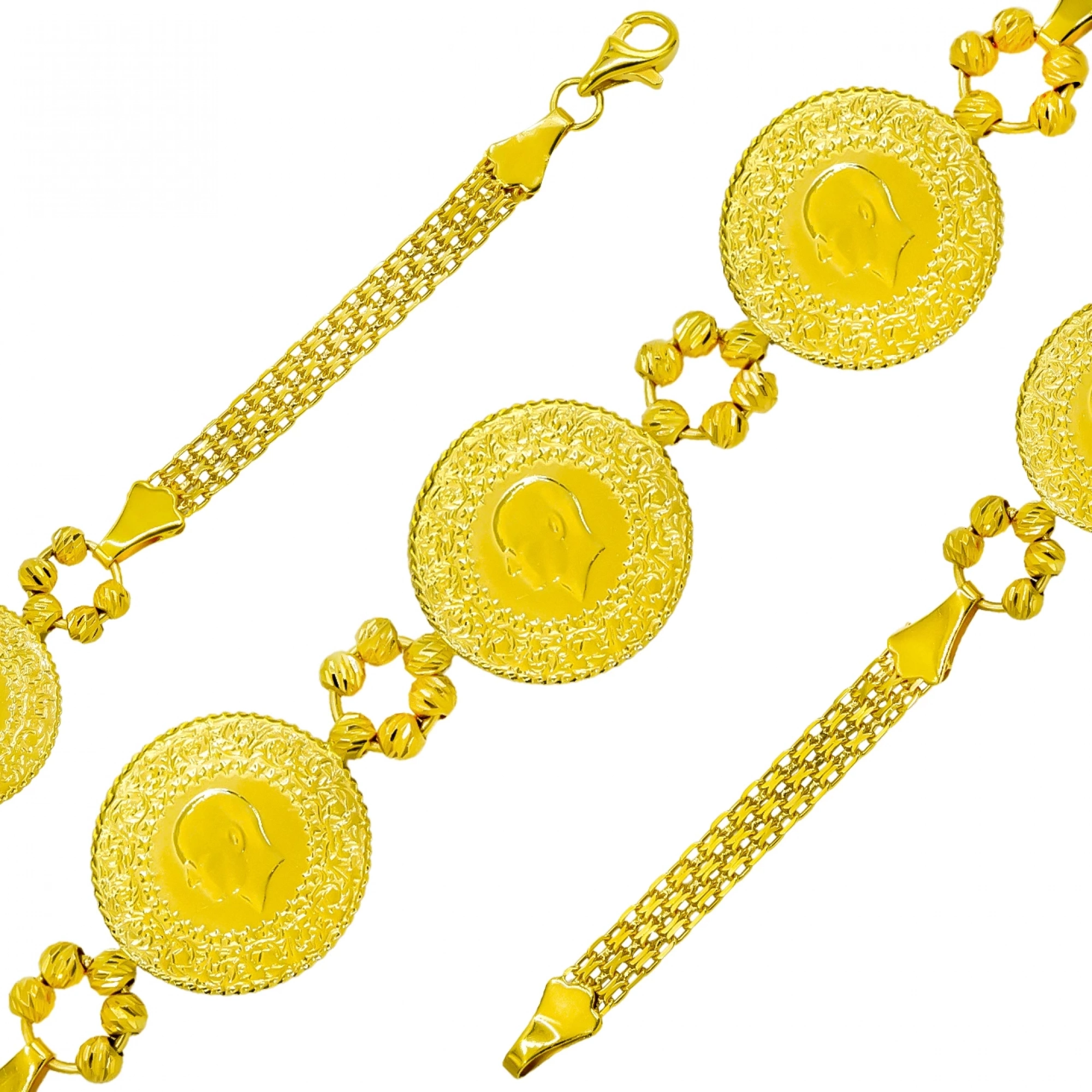 Üç Çeyrekli 22 Ayar Altın Bileklik