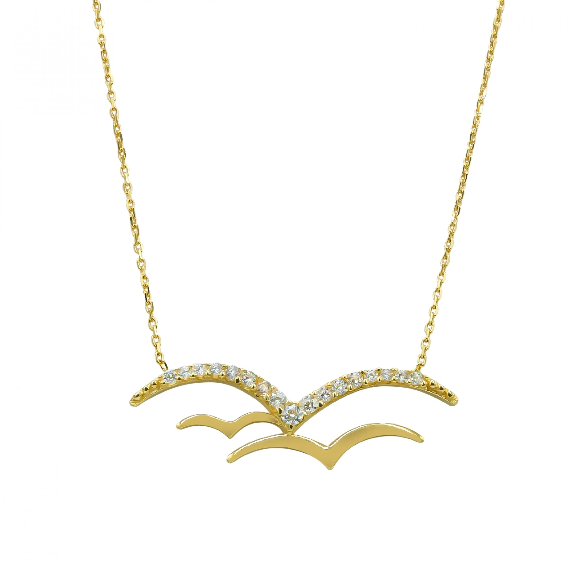 Uçan Kuşlar 14 Ayar Altın Kolye