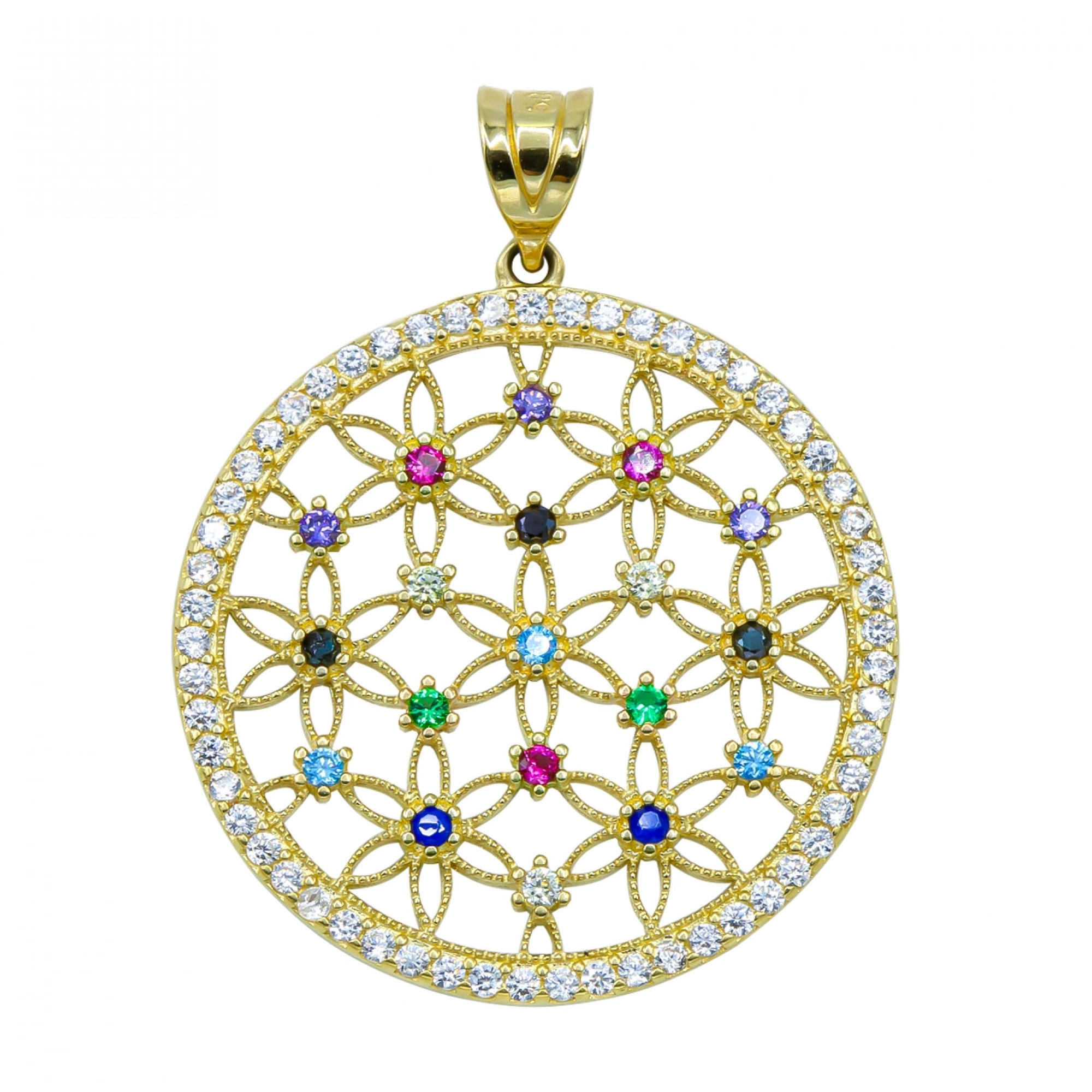 Yaşam Çiçeği 14 Ayar Altın Kolye Ucu