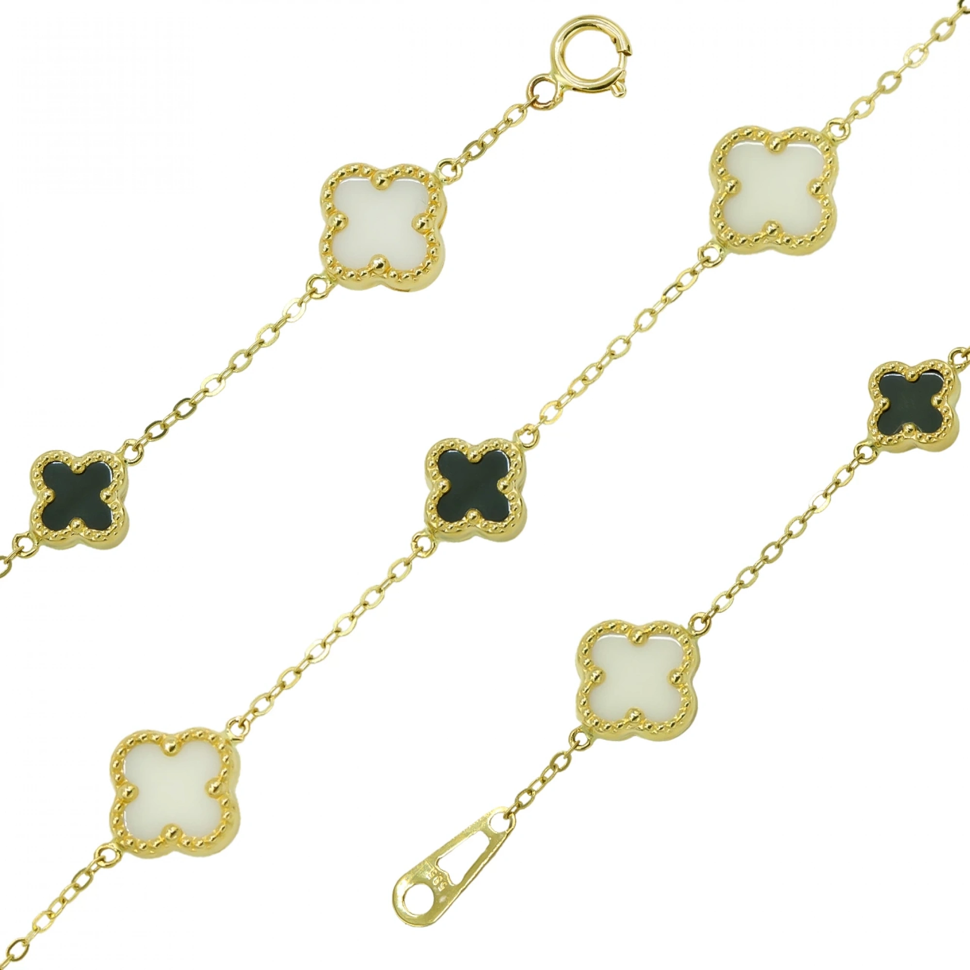 Yedili Yonca 14 Ayar Altın Bileklik