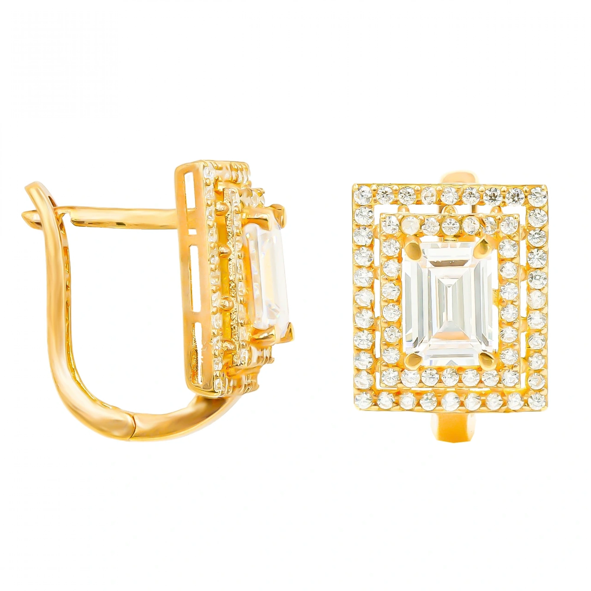 Baget 8 Ayar Klipsli Altın Küpe