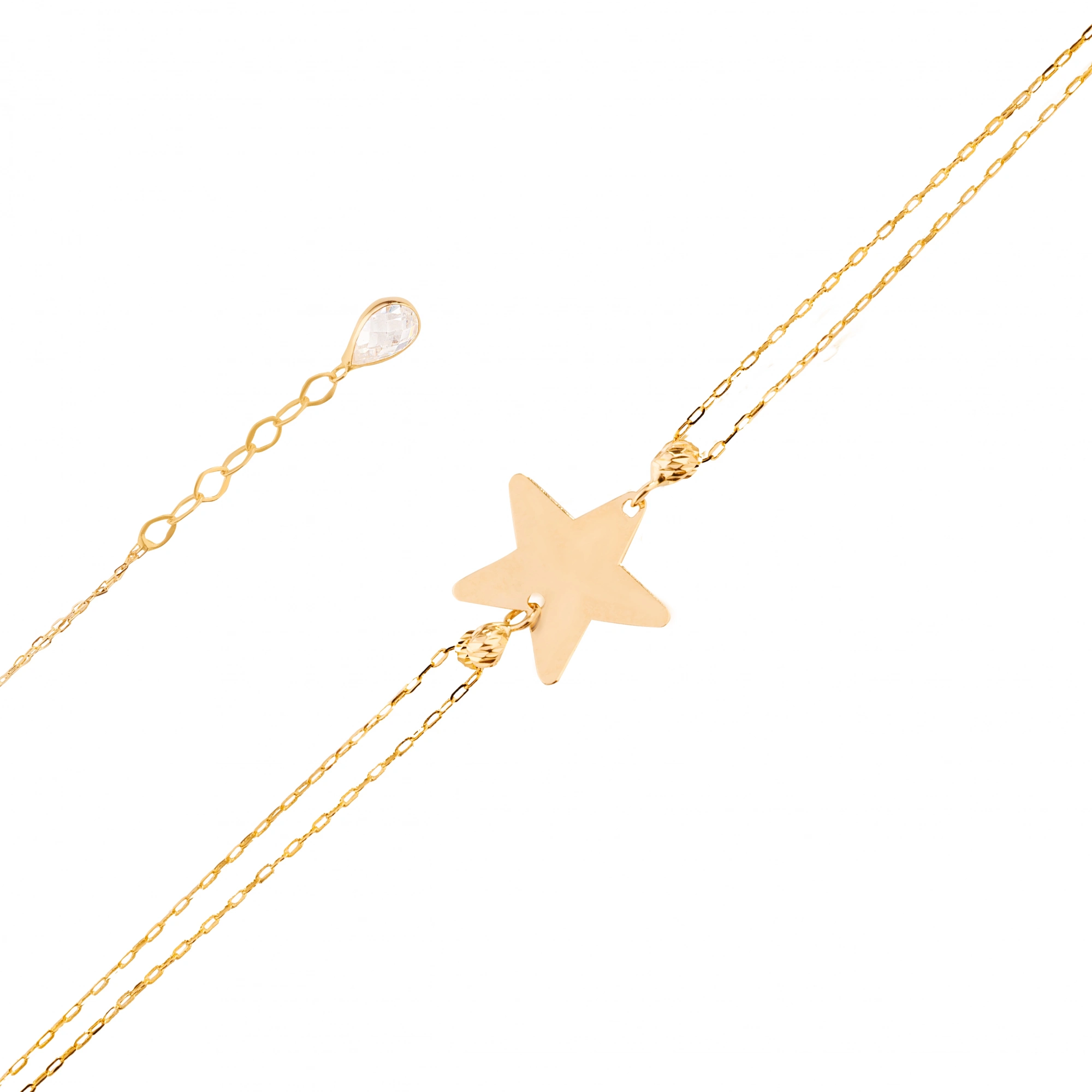 Yıldız Figürlü 14 Ayar Altın Bileklik