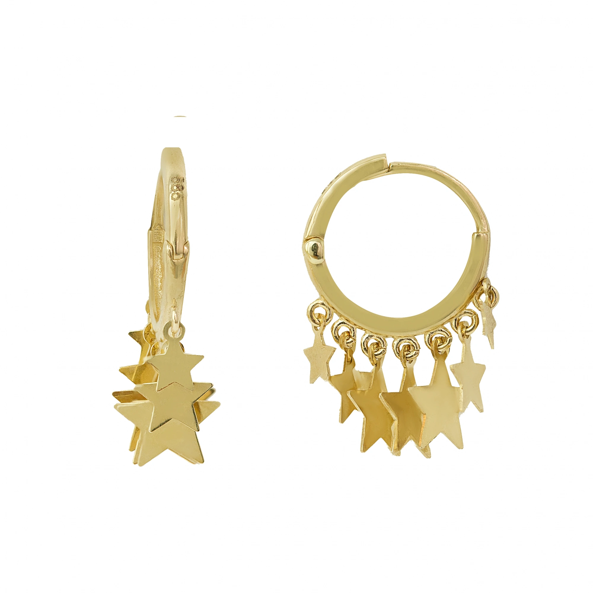 Yıldız Shakira Model 14 Ayar Halka Altın Küpe