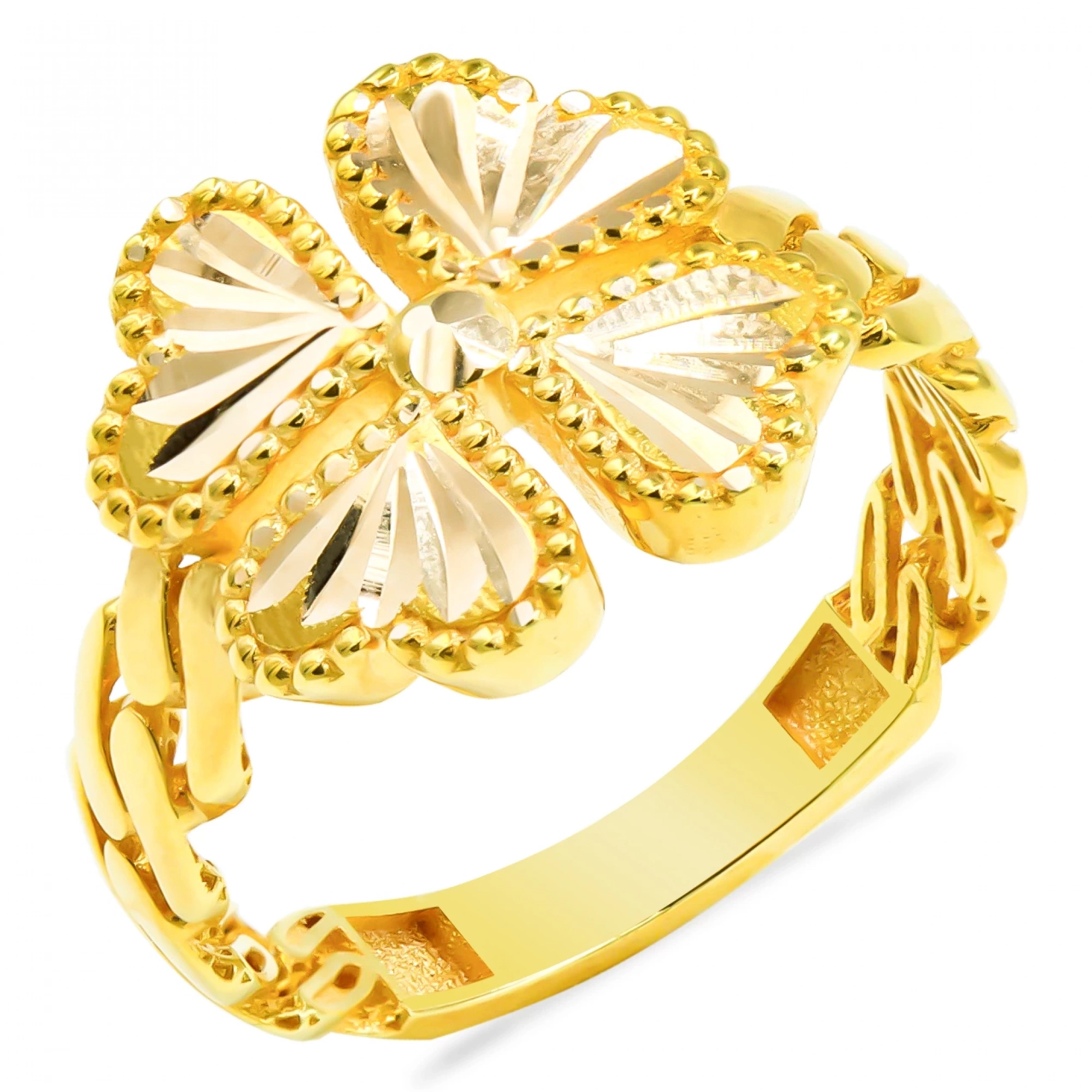 Yonca 14 Ayar Altın Yüzük