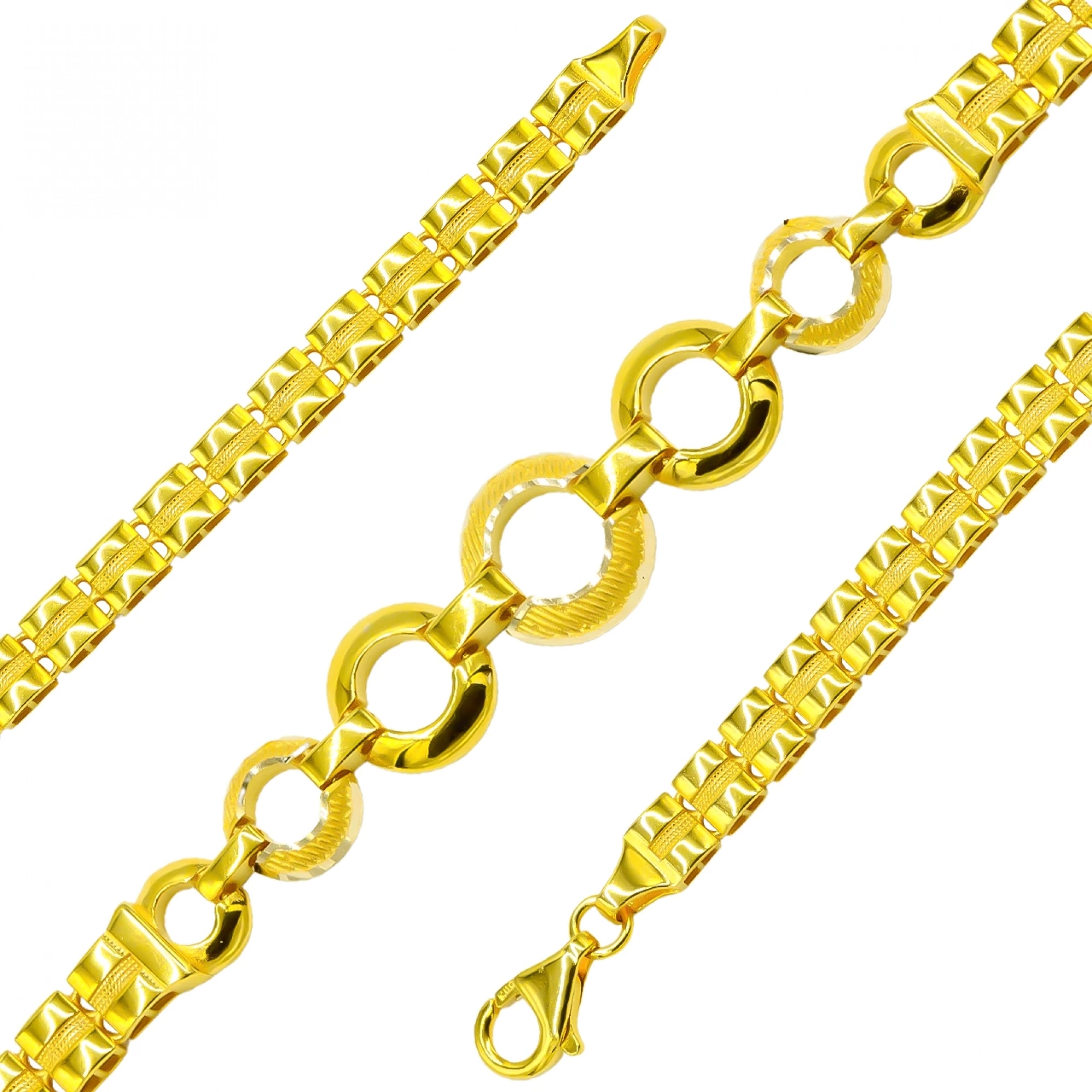 Zincir Tasarımlı 14 Ayar Altın Bileklik