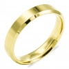 14 Ayar Düz Köşeli Klasik Alyans Yüzük 4mm
