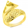 Kabartma Desenli 14 Ayar Altın Yüzük