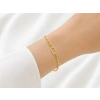 Külçe Çerçeve 14 Ayar Altın Bileklik (18 cm)