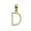 D Harfi 14 Ayar Altın Kolye Ucu