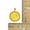Dorikalı Yarım Altın 14 Ayar Kolye Ucu