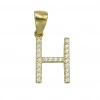 H Harfi 14 Ayar Altın Kolye Ucu