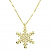 Kalpli Kar Tanesi 14 Ayar Altın Kolye