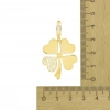 Taşlı Yonca 14 Ayar Altın Kolye Ucu