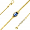 Mavi Taşlı 14 Ayar Altın Bileklik