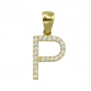 P Harfi 14 Ayar Altın Kolye Ucu