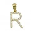R Harfi 14 Ayar Altın Kolye Ucu