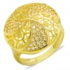 Rüzgar Gülü Taşlı 14 Ayar Altın Yüzük