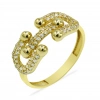 Taşlı Fantezi Model 14 Ayar Altın Yüzük