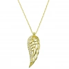 Taşlı Yaprak 8 Ayar Altın Kolye