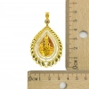 Taşlı Yapraklı 8 Ayar Altın Tuğra Kolye Ucu