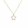 Taşlı Yıldız 8 Ayar Altın Kolye