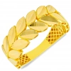 Yaprak Desenli 22 Ayar Altın Yüzük