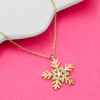 Yıldız Kar Tanesi 14 Ayar Altın Kolye
