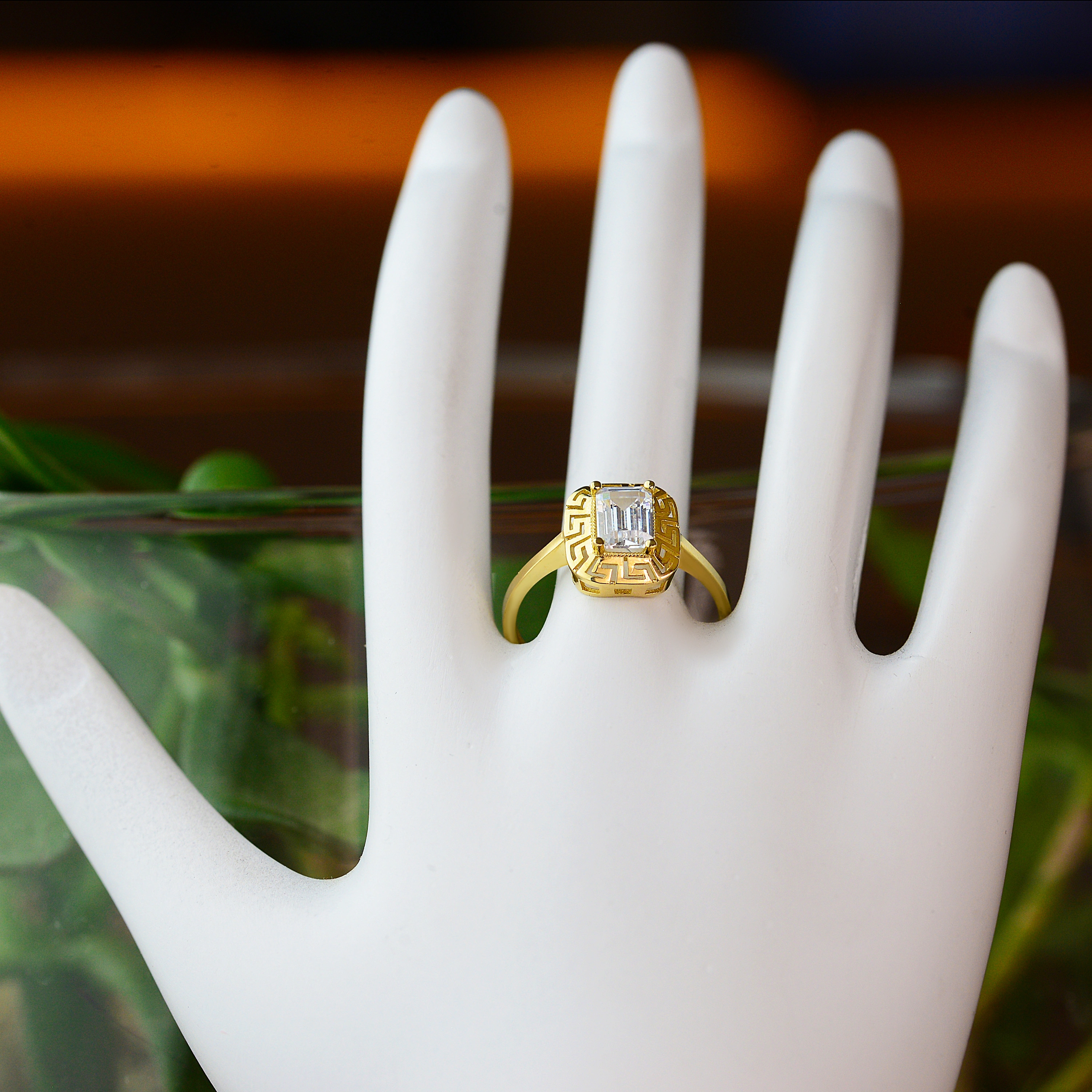 Baget Spiral Kesim 14 Ayar Altın Yüzük