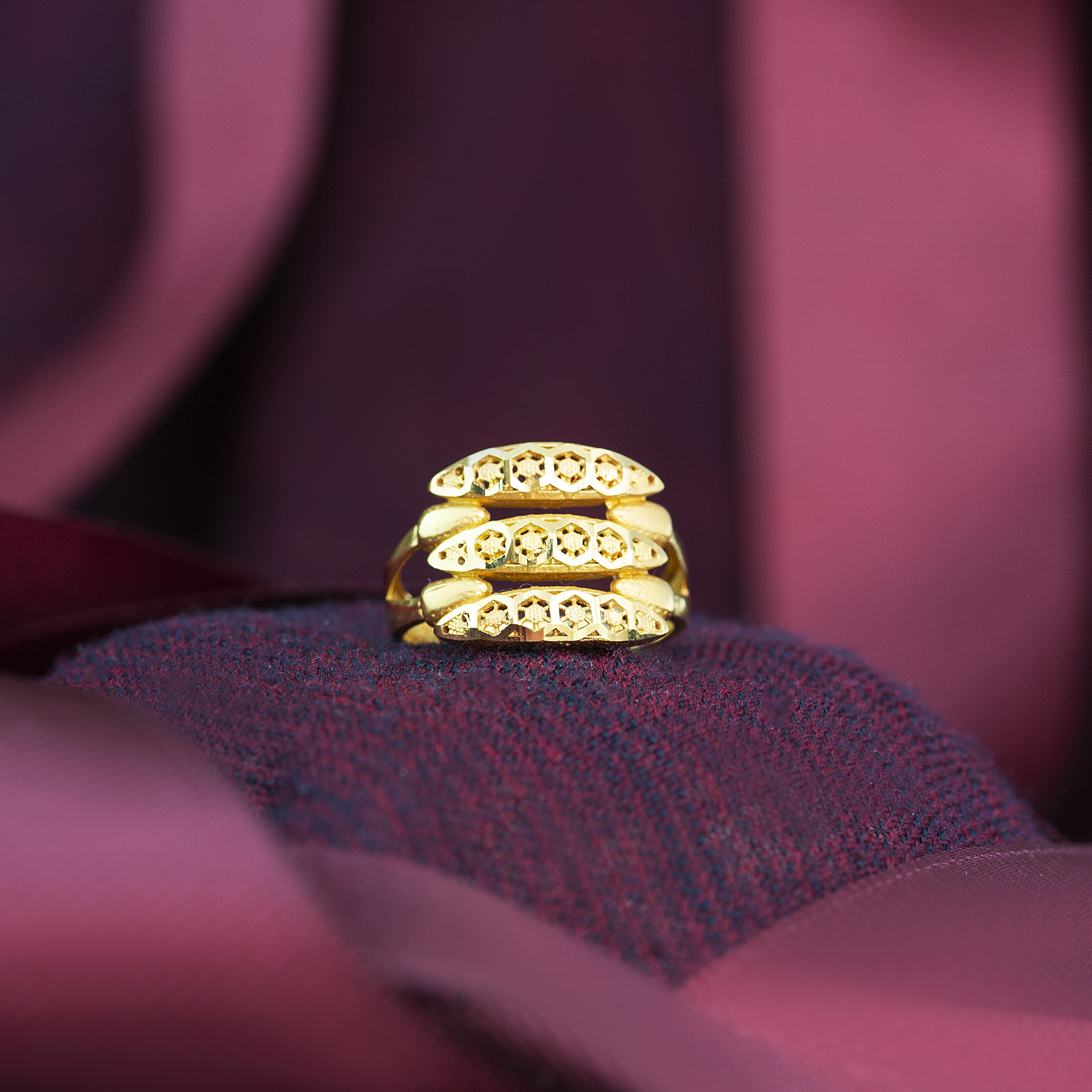 Kaburga Lüks 22 Ayar Altın Yüzük