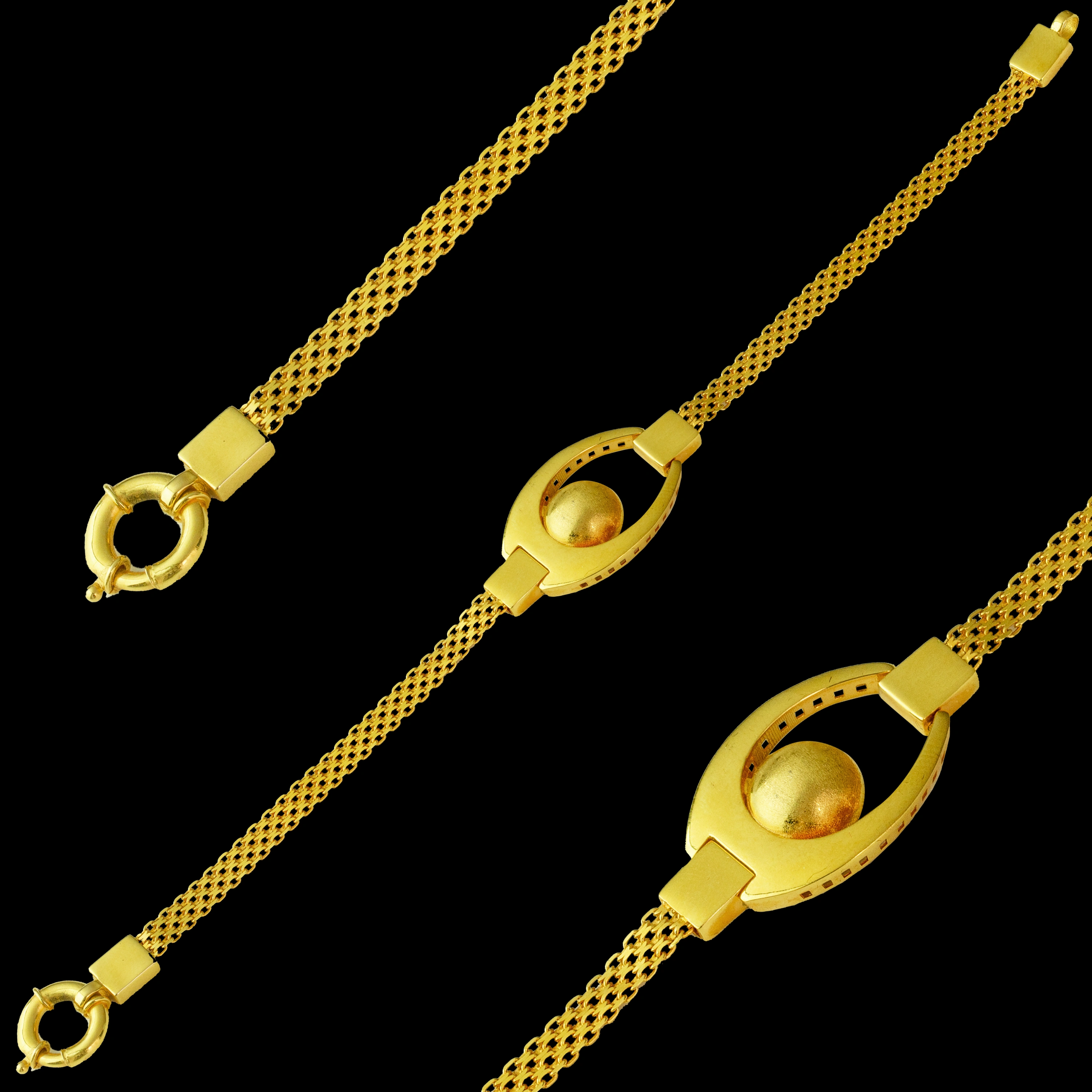 Kemer Tokalı Örgü 14 Ayar Bileklik