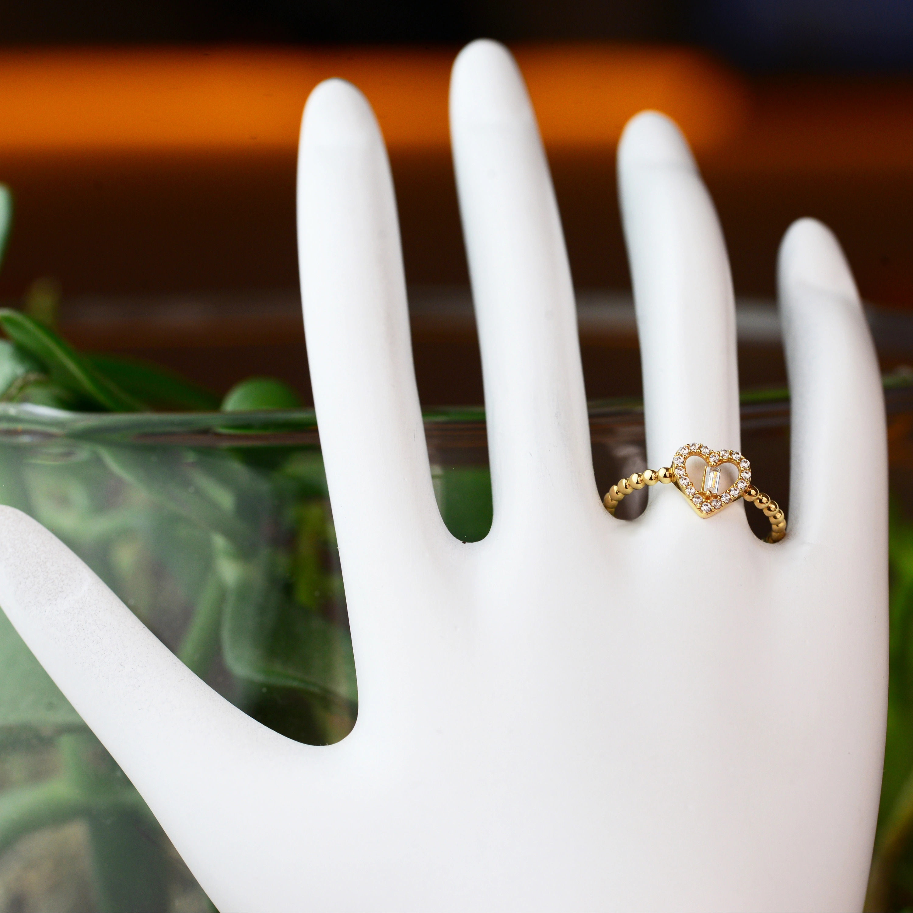 Minimal Kalp 8 Ayar Altın Yüzük