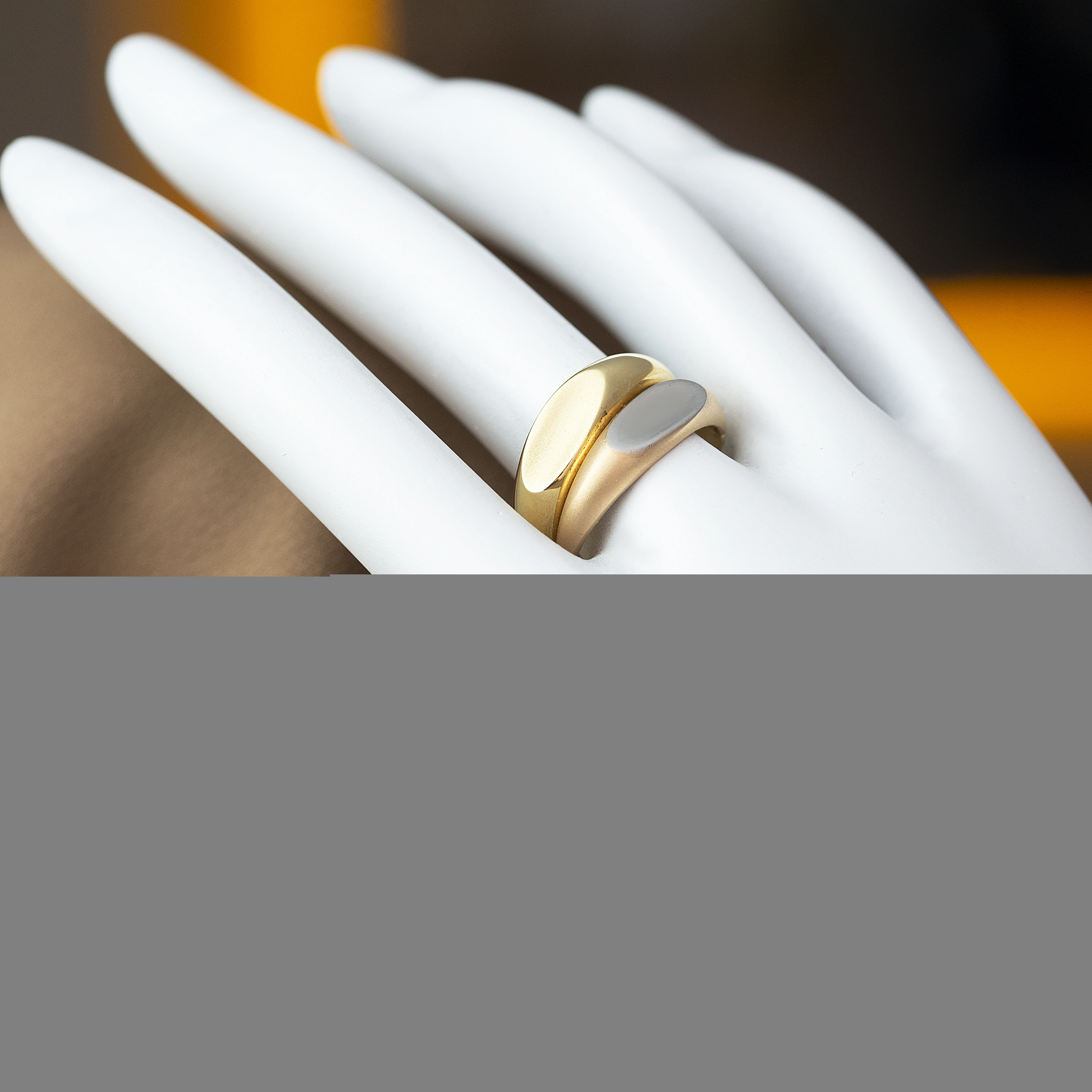 Oval Kesim Modern 14 Ayar Altın Yüzük