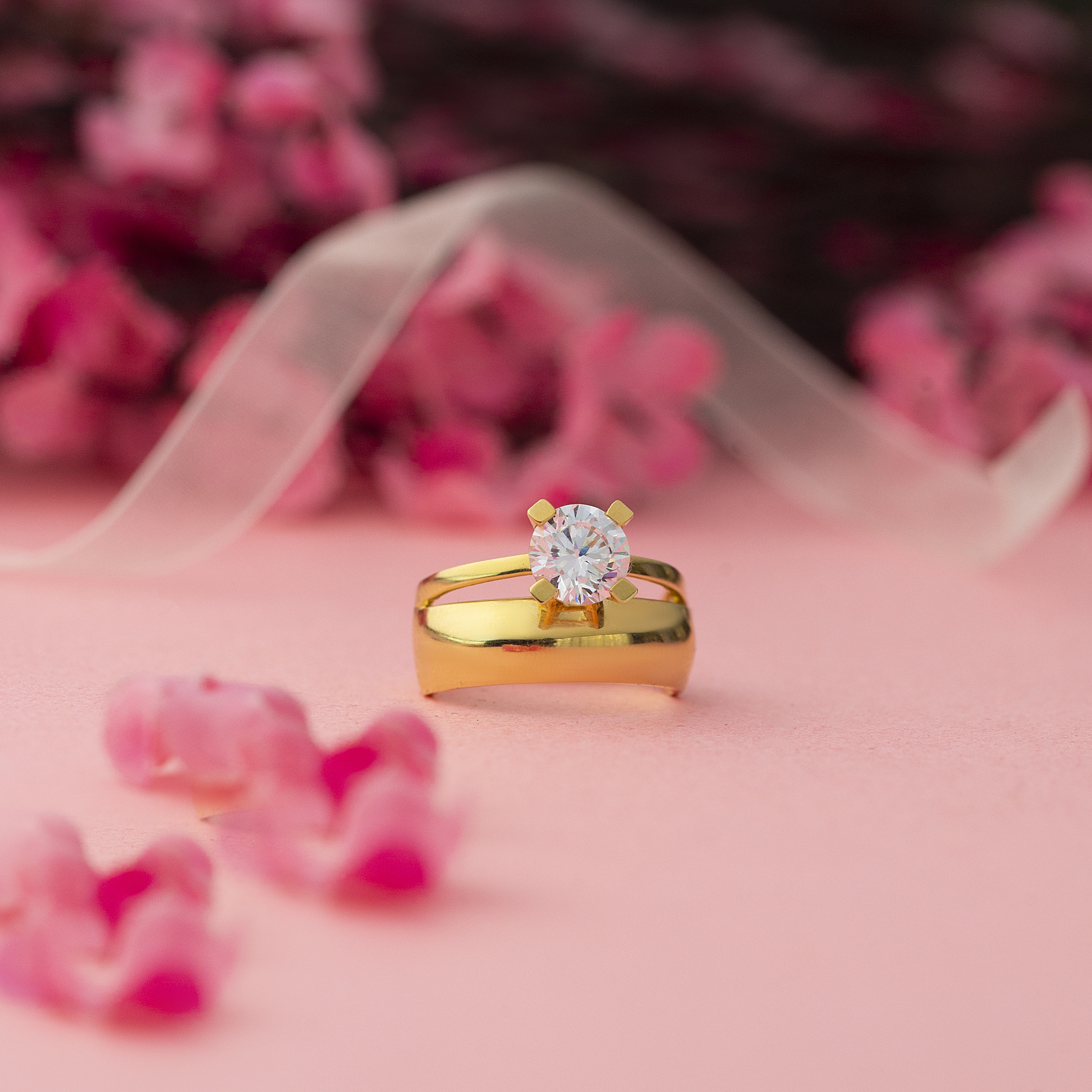 Tektaş Kalın Kesim 14 Ayar Altın Yüzük