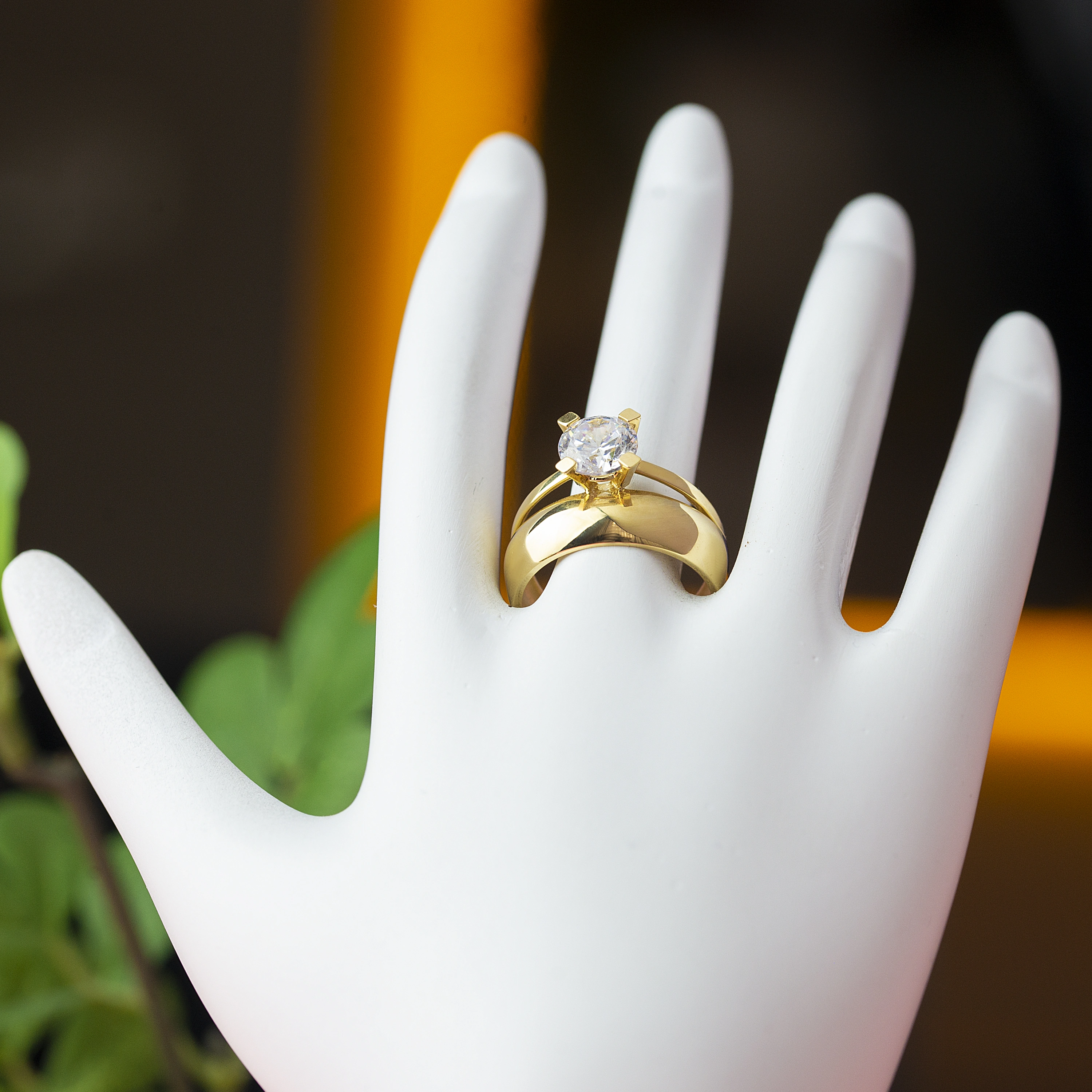 Tektaş Kalın Kesim 14 Ayar Altın Yüzük