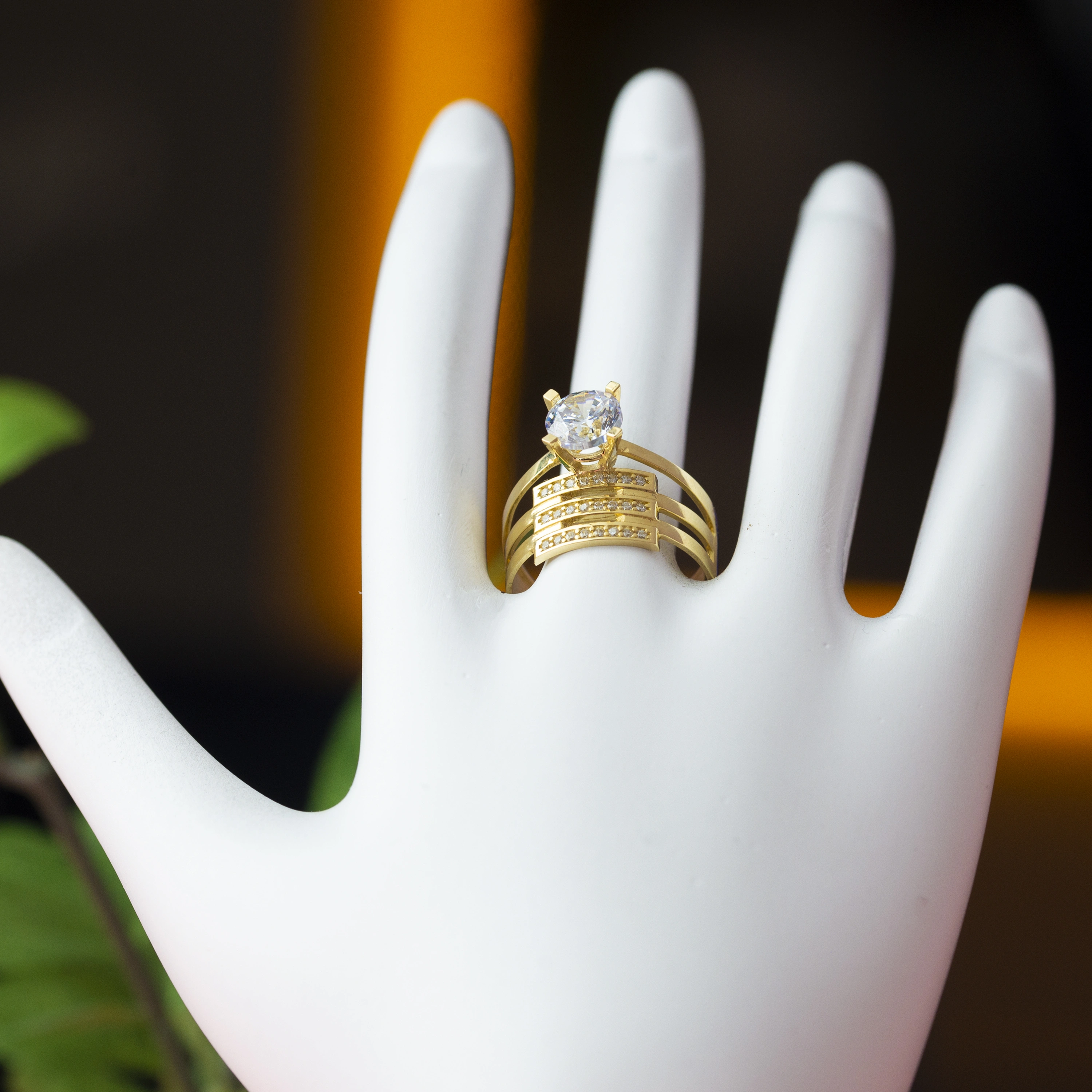 Tektaş Kaburga Kesim 14 Ayar Altın Yüzük