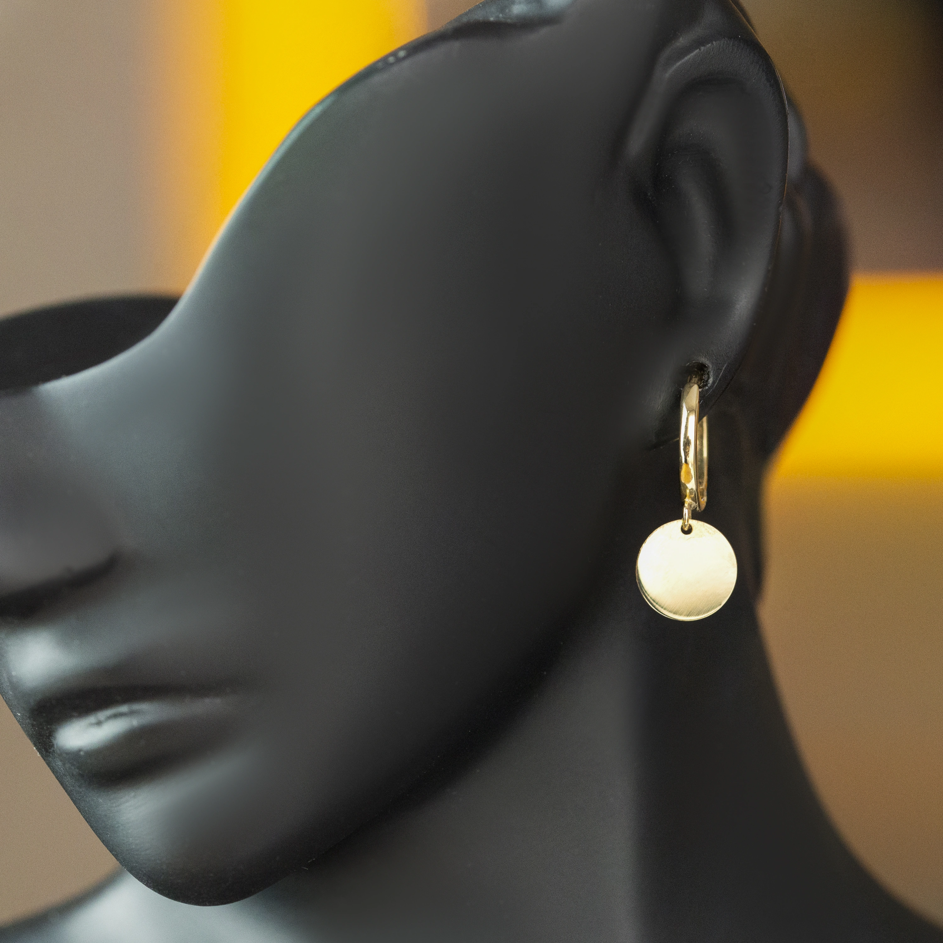 Plaka Model 14 Ayar Sallantılı Altın Küpe