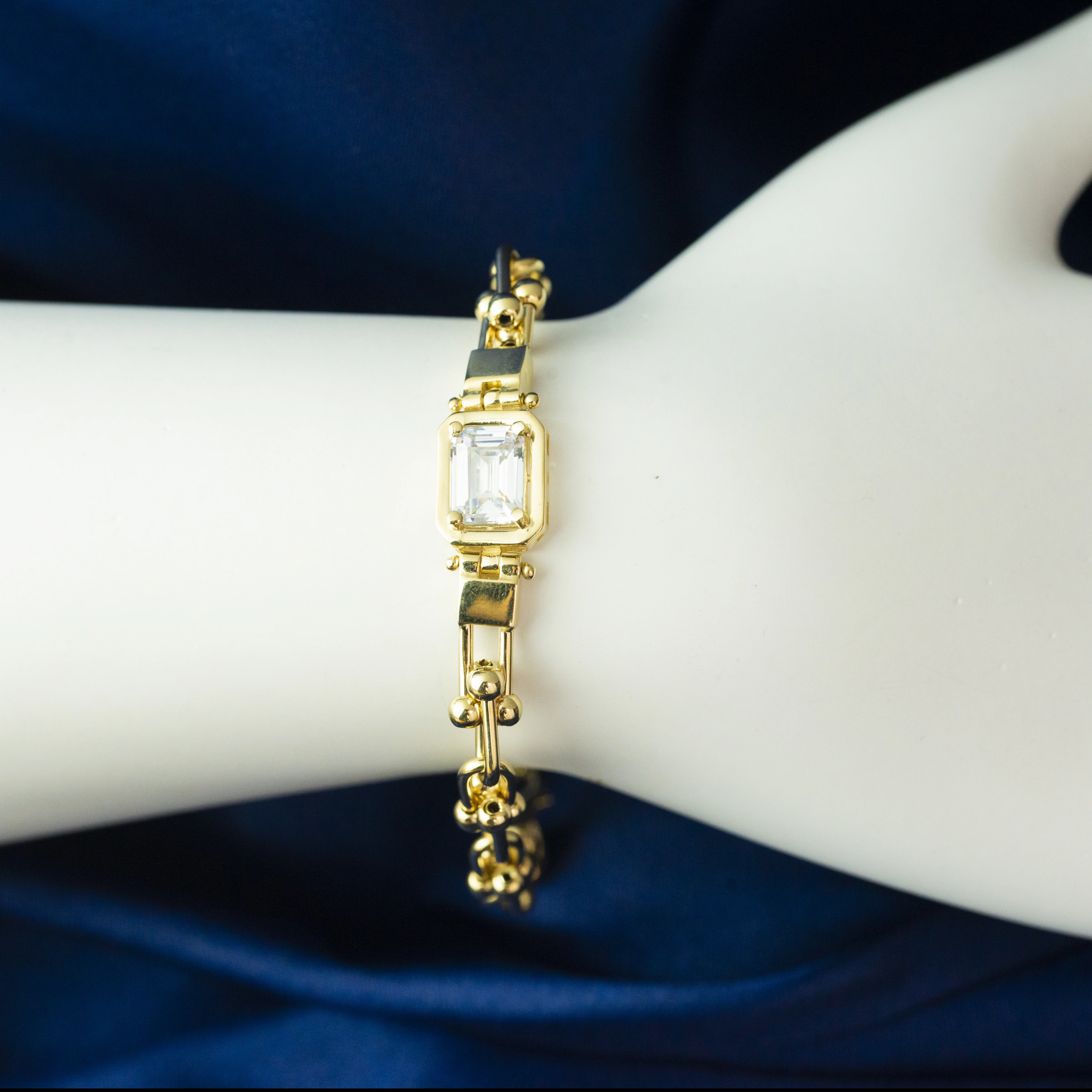 Tiffany Baget Taşlı 14 Ayar Bileklik