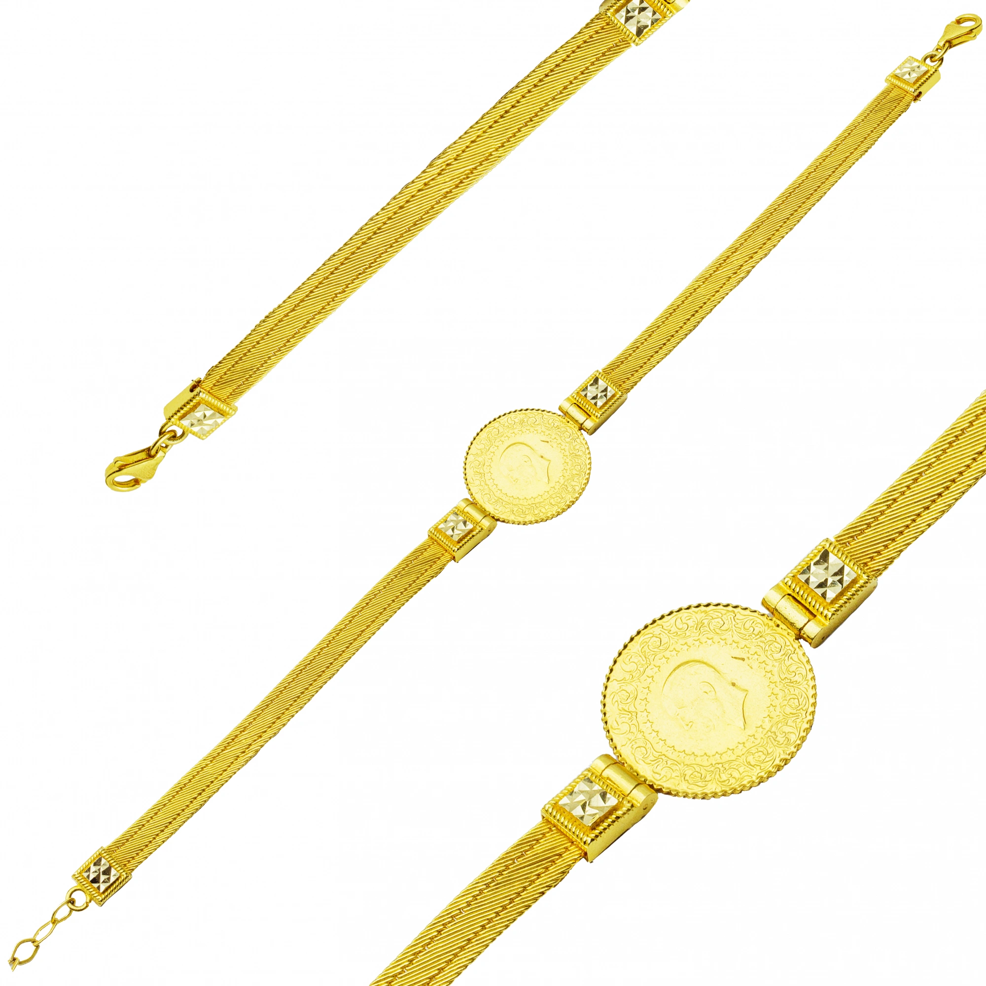 Hasır 14 Ayar Çeyrekli Bileklik