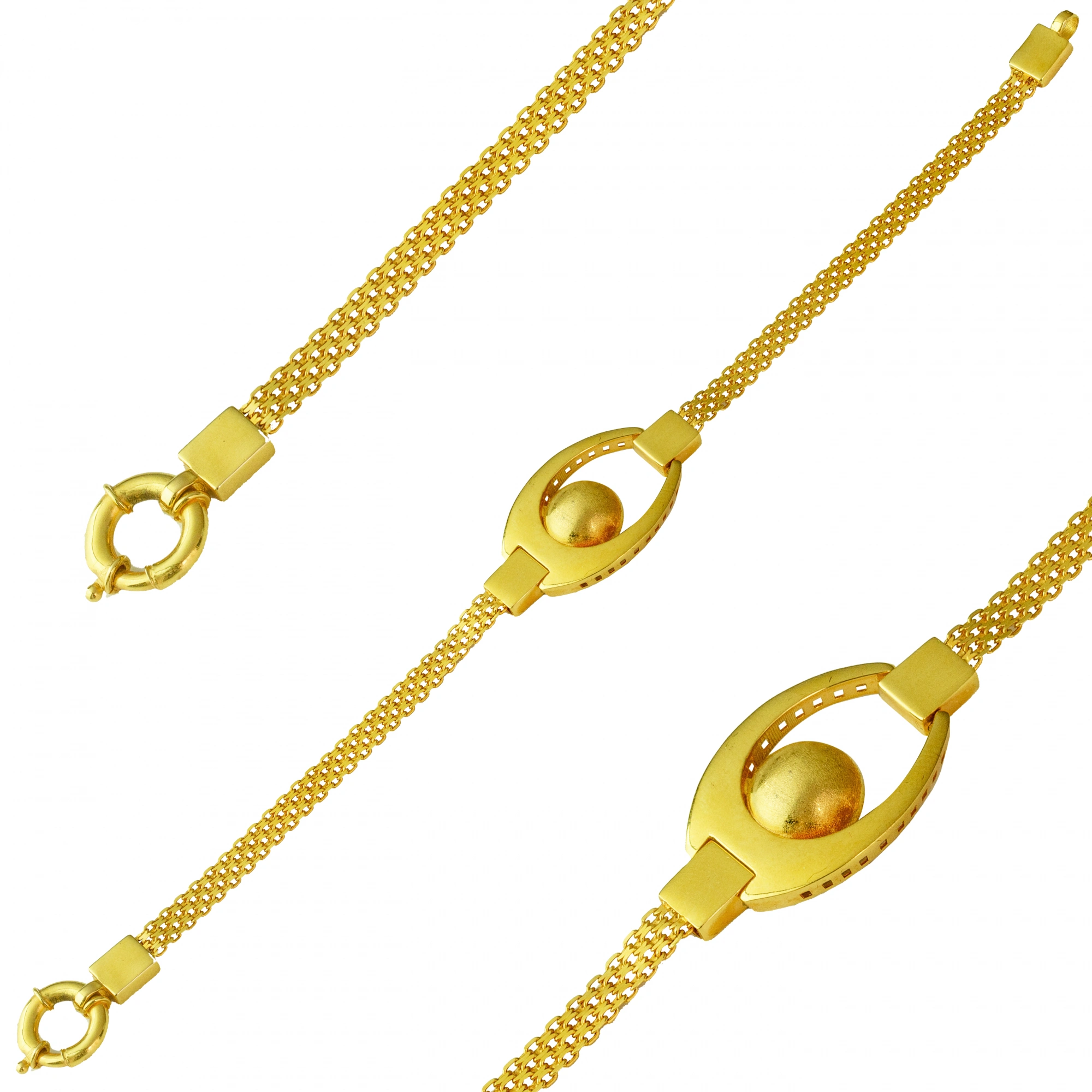 Kemer Tokalı Örgü 14 Ayar Bileklik