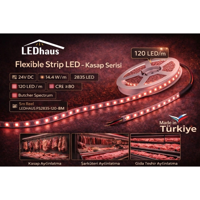 ŞERİT LED MEAT (KASAP REYONU ÖZEL SERİ )14.4W 5MT