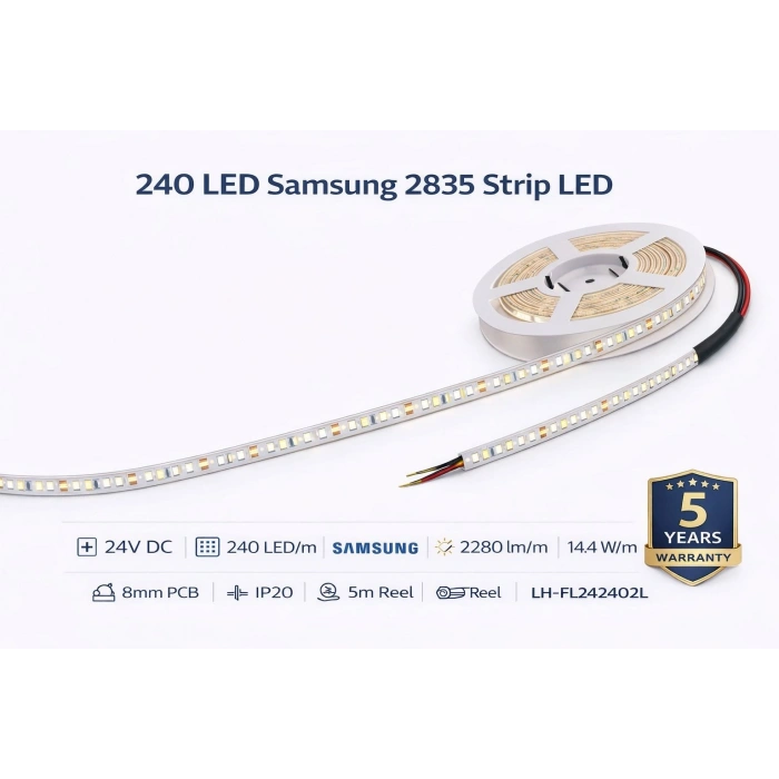 240 LED SMD ŞERİT LED 4000K 24V
