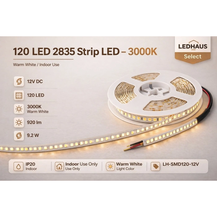ECO LED HAUS -120 LED SMD ŞERİT LED 3000K 12V