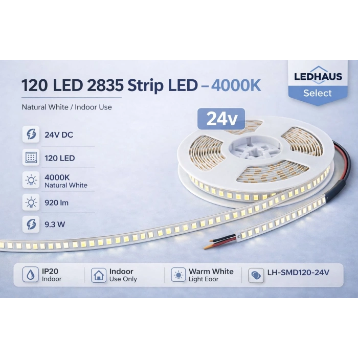 ECO LED HAUS-120 LED SMD ŞERİT LED 4000K 24V
