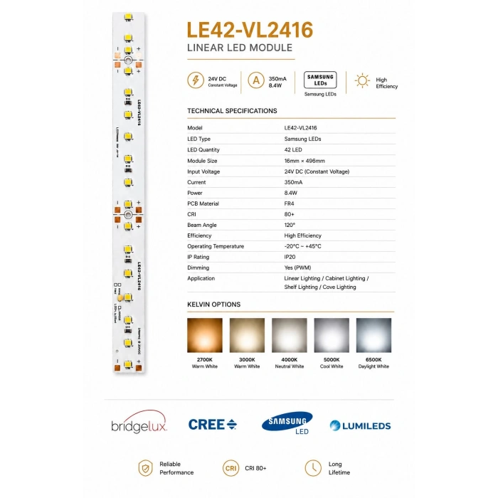 LE42-VL2416 42Lİ SAMSUNG LEDLİ 24V 7.8W MODÜL