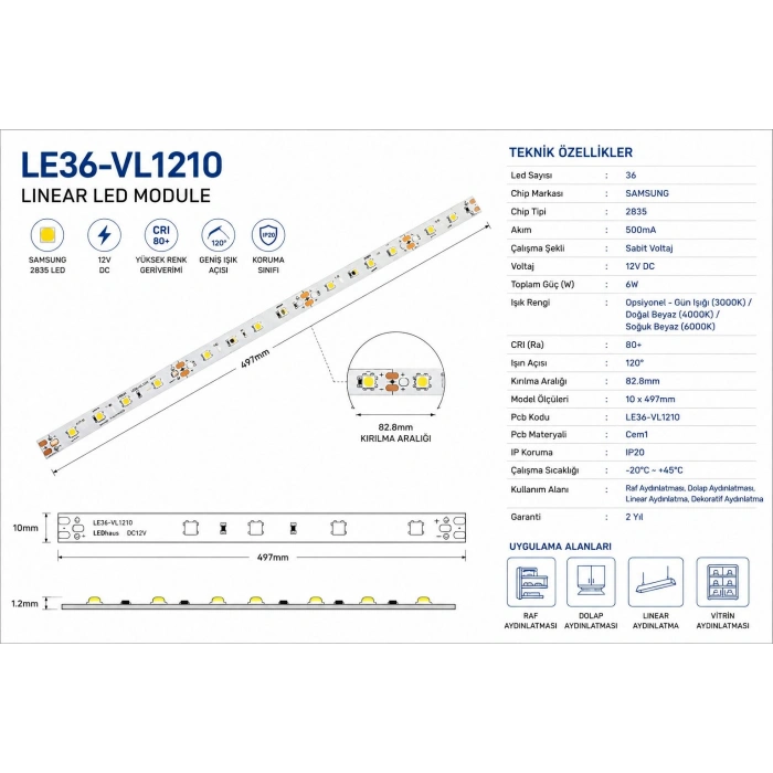LE36-VL1210 36LI SAMSUNG LEDLİ 12V 6W MODÜL