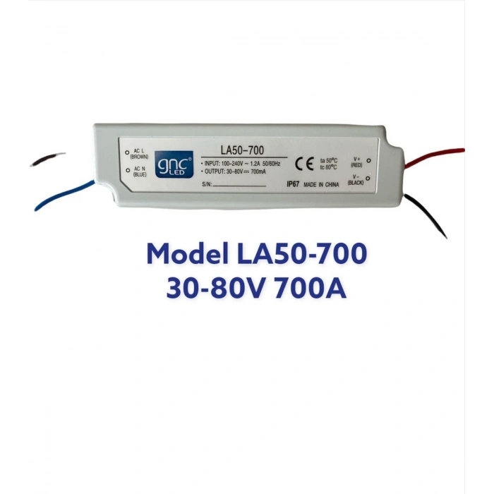 LA50-700 Sabit Akım 50W 700mA LED Sürücüsü
