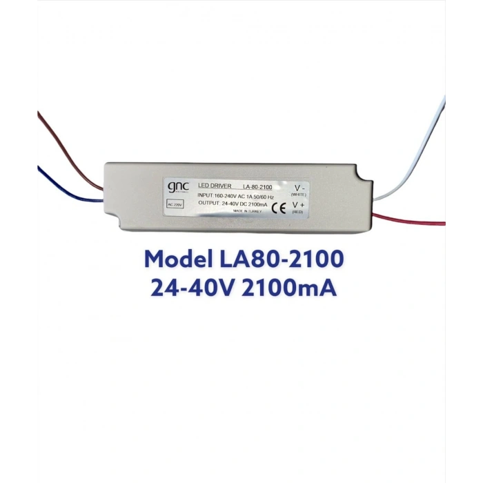 LA80-2100 Sabit Akım 80W 2100 mA Led Sürücüsü