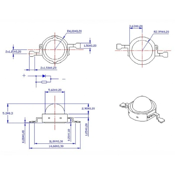 LH-PL-1WW Warm White 1W PowerLED