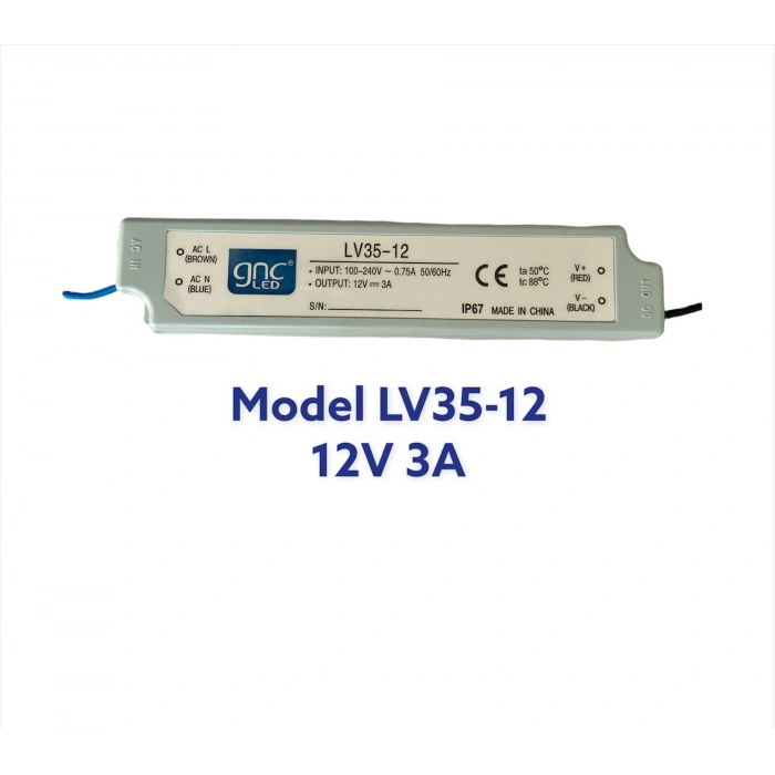 LV35-12 Sabit Voltaj 12V, 35W LED Güç Kaynağı