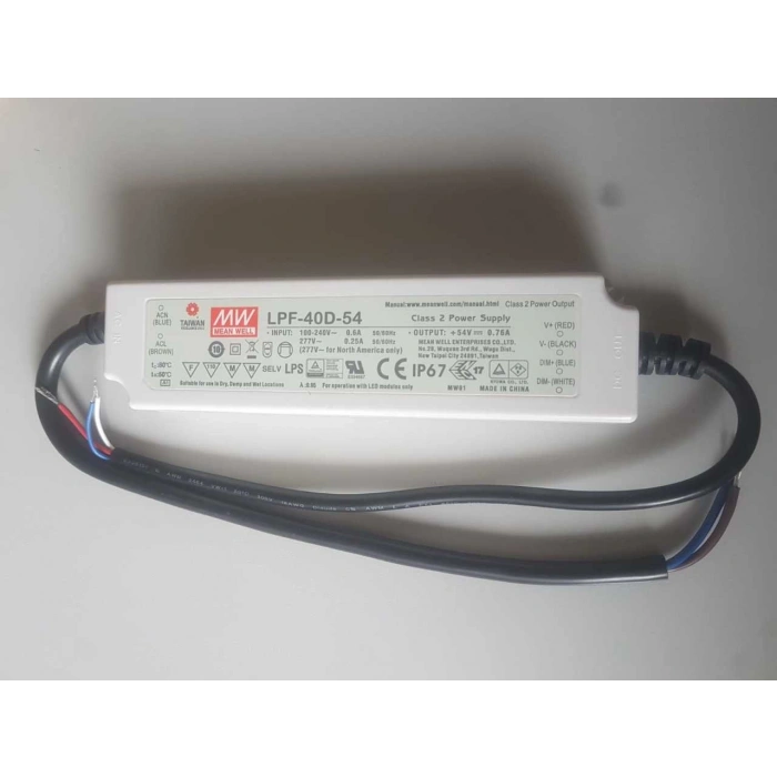 Meanwell LPF-40D-54 IP67 Dım Edilebilir Led Güç Kaynağı